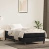 vidaXL Saltea cu arcuri buzunar, fermitate medie, negru, 100x220x20 cm, catifea