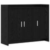 vidaXL Bufet Stejar Negru 98,5 x 33 x 80 cm Lemn prelucrat
