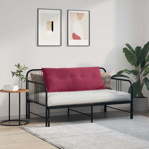 vidaXL Perna pentru spate Roșu Vin 120 x 50 cm Țesătură din corduroy