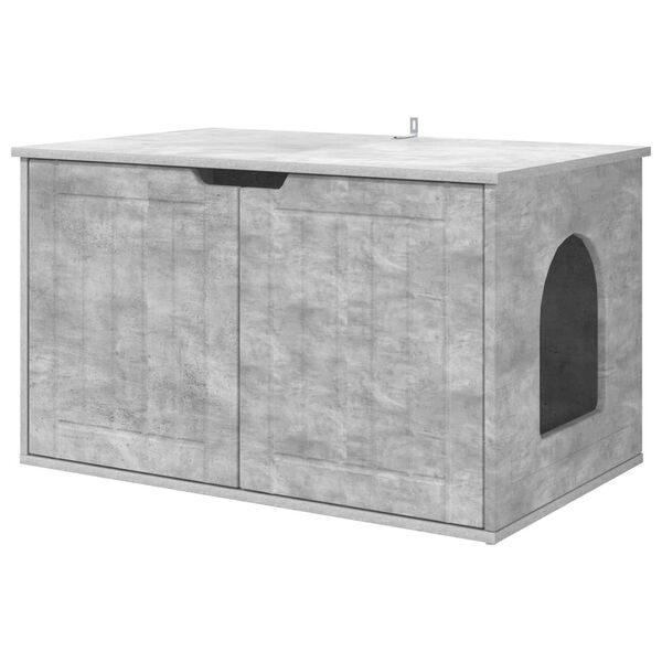 vidaXL Casa pentru pisici Beton 85 x 55 x 50,5 cm Lemn compozit