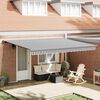 vidaXL Copertină retractabilă antracit/alb, 4,5x3 m, textil/aluminiu