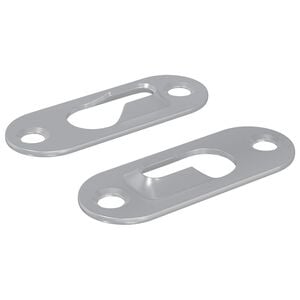 vidaXL C&acirc;rlig cu Gaura de Cheie 2 buc. Argintiu 45 x 16 x 3.5 mm Fier