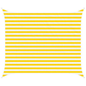 vidaXL P&acirc;nză de umbră Galben și alb 2,5 x 3 m 100% poliester Oxford