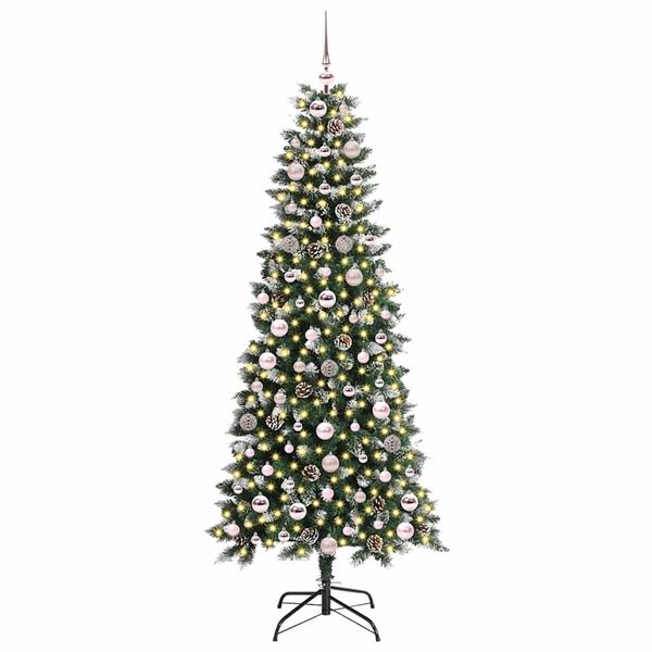 vidaXL Brad de Crăciun artificial cu 300 LED Verde 76 x 76 x 180 cm