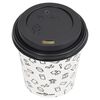 vidaXL Pahare de cafea de h&acirc;rtie cu capace, 120 buc., alb/negru 250 ml