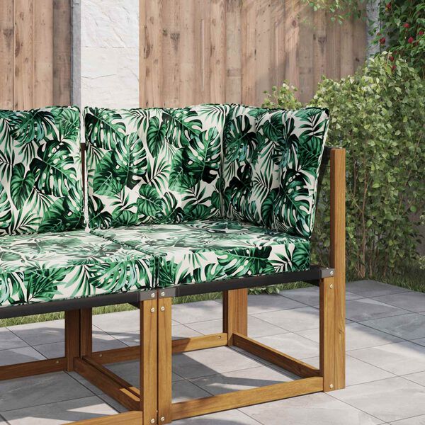 vidaXL Perna pentru canapea de exterior 3 pcs Model cu frunze