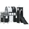 vidaXL Cadru de pat supraetajat pentru copii Negru 74,5 x 190 cm Metal
