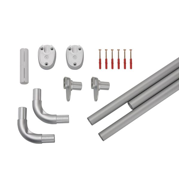 RIDDER Tijă universală de colț pentru perdeaua de duș, 90x90x2,5 cm