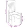 vidaXL Scaune de sufragerie 2 buc Cauciuc din lemn masiv alb