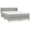 vidaXL Pat continental, gri deschis, 140x200 cm, material textil