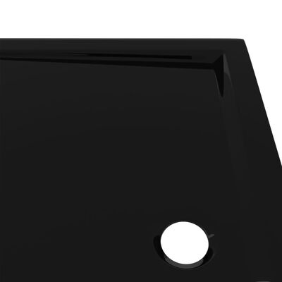 vidaXL Cădiță de duș dreptunghiulară din ABS, negru, 80x100 cm