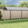 vidaXL Padoc exterior cu acoperiș argintiu 2x14x2,5 m oțel galvanizat