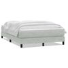 vidaXL Pat box spring cu saltea, gri deschis, 140x210 cm, catifea