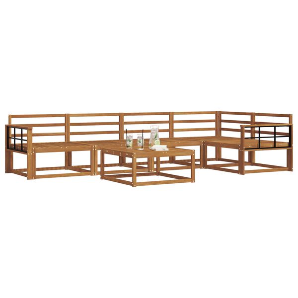 vidaXL Set de canapele de exterior 6 pcs natural Lemn Solid de Acacia