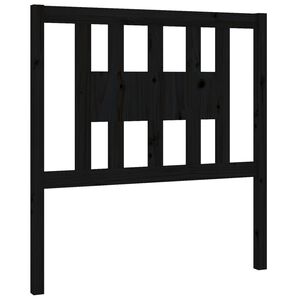vidaXL Tăblie de pat, negru, 81x4x100 cm, lemn masiv de pin