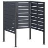 vidaXL Ecran pentru coș de gunoi 85 x 85 x 113 cm Oțel Antracit