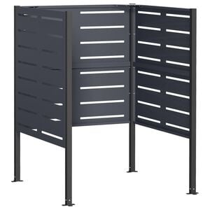 vidaXL Ecran pentru coș de gunoi 85 x 85 x 113 cm Oțel Antracit