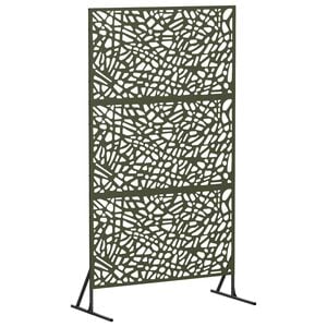 vidaXL Ecran de intimitate 100 x 50 x 180 cm Oțel Verde măsliniu