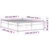vidaXL Cadru de pat, gri sonoma, 120x190 cm, lemn prelucrat și metal