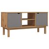 vidaXL Dulap TV OTTA, maro și gri, 113,5x43x57 cm, lemn masiv de pin