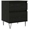 vidaXL Dulap de pat Stejar Negru 40 x 35 x 50 cm Lemn prelucrat