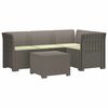 vidaXL Sofa de Grădină 4-Locuri cu Perne Aspect Ratan PP Gri deschis