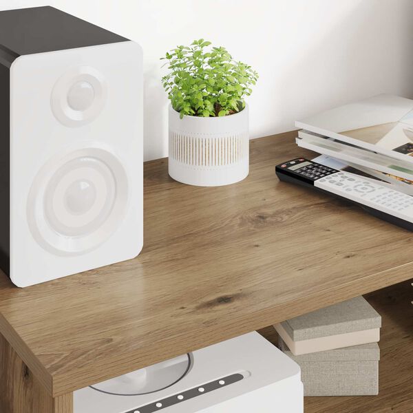 vidaXL Cabinet TV Stejar Artizanal 80 x 35 x 40 cm Lemn compozit