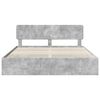 vidaXL Cadru de pat cu headboard Gri Beton 180 x 200 cm Lemn prelucrat