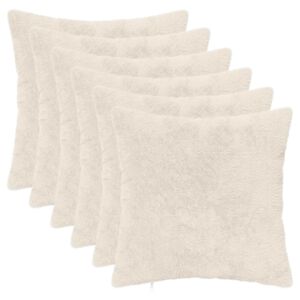 vidaXL Husă pentru pernă 6 buc. HEERLEN Alb 30 x 30 cm