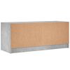 vidaXL Comodă TV cu uși din sticlă, gri beton, 102x37x42 cm