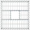 vidaXL Pat ridicat din gabion Argintiu 60 x 60 x 20 cm Oțel Galvanizat