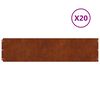 vidaXL Margine pentru gazon 20 pcs 25 x 103 cm Ruginit