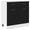 vidaXL Dulap suspendat Stejar Negru 80 x 46 x 81,5 cm Lemn prelucrat