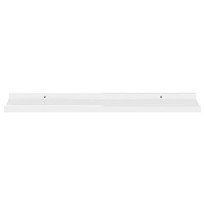 vidaXL Rafturi de perete, 4 buc., alb extralucios, 80x9x3 cm