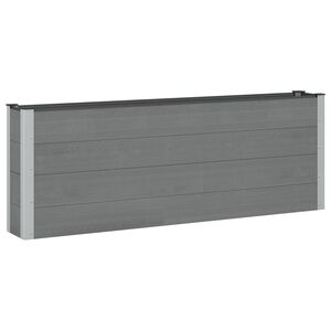 vidaXL Strat &icirc;nălțat de grădină 2 buc. Negru 200 x 30 x 72 cm