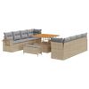 vidaXL Set de canapele pentru grădină 11 buc. Bej Rattan poli