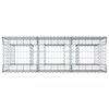 vidaXL Pat ridicat din gabion Argintiu 150 x 50 x 80 cm