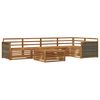 vidaXL Set de canapele de exterior 6 buc. natural Lemn Solid de Acacia