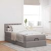 vidaXL Cadru de pat otoman cu saltea Taupe 90x190cm Material