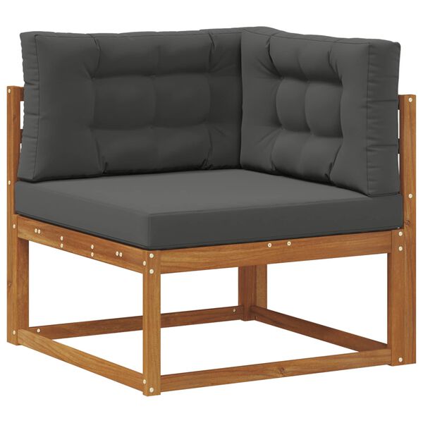 vidaXL Set de canapele de exterior cu pernă 5 pcs Natural și Antracit