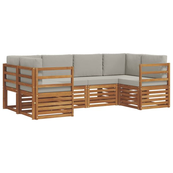 vidaXL Seturi de canapele cu pernă 6 pcs Gri natural și deschis