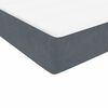 vidaXL Pat box spring cu saltea, gri închis, 80x210 cm, catifea