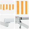 vidaXL Cort electric retractabil Portocalie și albă 3,5 x 2,5 m