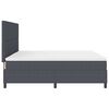 vidaXL Pat cu arcuri cu headboard Gri &icirc;nchis și alb 200 x 200 cm