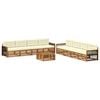 vidaXL Set de canapele de exterior 9 buc. Natural și Crem