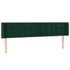 vidaXL Tăblie de pat cu aripioare verde &icirc;nchis 163x16x78/88 cm catifea