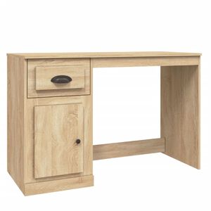 vidaXL Birou cu sertar, stejar sonoma, 115x50x75 cm, lemn prelucrat