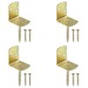 vidaXL Suporturi panou gard, formă L, 4 buc, metal galvanizat