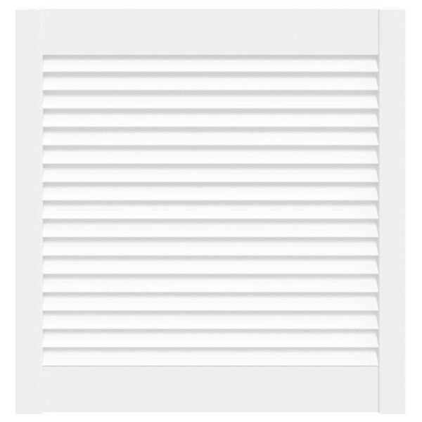 vidaXL Ușă de dulap design lambriu, alb, 61,5x59,4 cm, lemn masiv pin