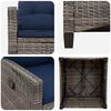 vidaXL Scaun pentru Grădină 2 pcs gri și bleumarin 56 x 60 x 112 cm